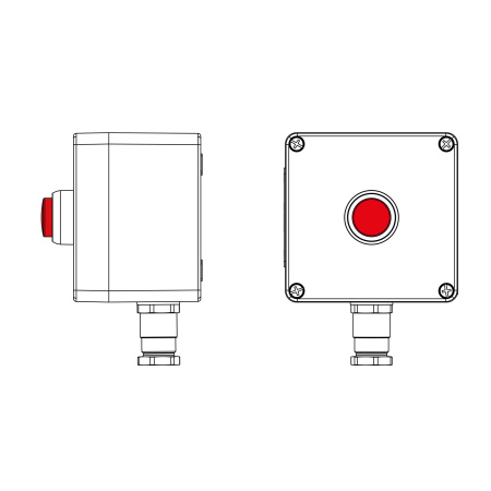 Взрывозащ. пост упр. из полиэстера CPE-P-03-(1xLR(250))-1xKH2MHK(C)1Ex d e IIC Т5 Gb / Ex tb IIIC T95°C Db IP66 / КЗ DKC