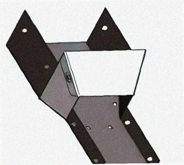 Лоток переходной замковый ЛПЗ 300х65-100х65 УХЛ1, горячее цинкование, S1,5