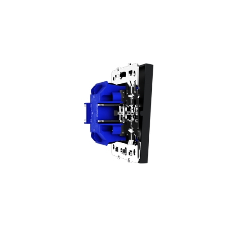 Выключатель встраиваемый Voltum S70 одноклавишный с подсветкой 10А, (графит)