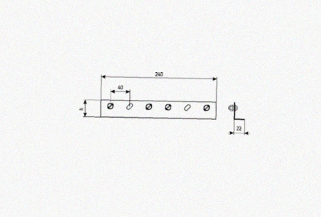 Соединитель лотковый замковый СЛЗх60х1,0 УХЛ1, оцинкованный лист, S1,0