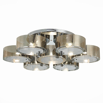 Светильник потолочный Хром/Дымчатый E27 7*40Вт SL483.702.07 EVOLUCE