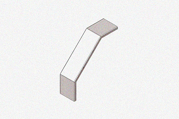 Крышка лотка замкового КЛСЗ 300х110-90 УХЛ1 для поворота трассы вниз на 90, оцинкованный лист, S1,5