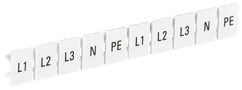 Маркеры для КПИ-6мм2 с символами "L1, L2, L3, N, PE" IEK