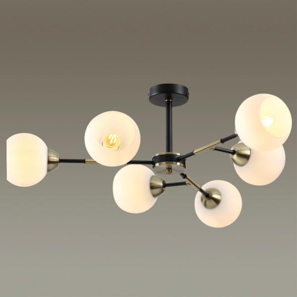 Люстра Потолочная E27 6*40W 220V ROWAN черный,бронза LUMION