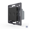 Двухклавишный сенсорный выключатель Module с функцией радиоуправления, цвет черный (механизм) Livolo