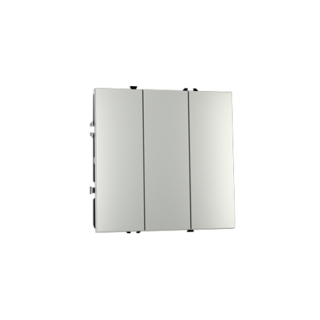 Выключатель встраиваемый Voltum S70 трехклавишный 10А, (сталь)