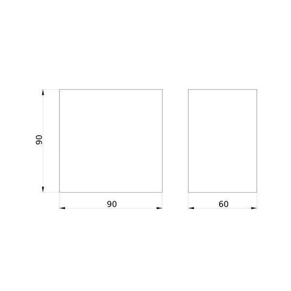 Модуль глухой 90х90 мм DKC