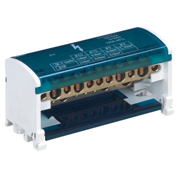 Шины на DIN-рейку в корпусе (кросс-модуль) 4х15 3L+PEN LD505-415 STEKKER