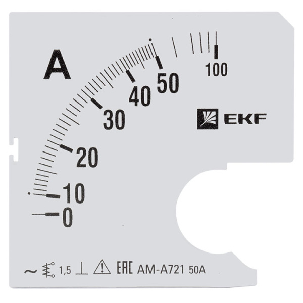 Шкала сменная для A721 50/5А-1,5 PROxima EKF Шкала сменная для A721 50/5А-1,5 PROxima EKF