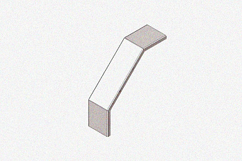 Крышка лотка замкового КЛСЗ 400х60-90 УХЛ1 для поворота трассы вниз на 90, горячее цинкование, S1,5