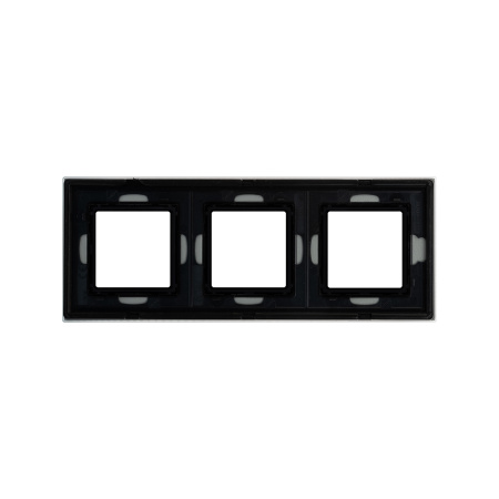 Рамка из натурального стекла,"Avanti", светло-серая, 3 поста (6 мод.) DKC