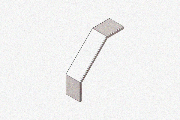 Крышка лотка замкового КЛСЗ 400х60-90 УХЛ1 для поворота трассы вниз на 90, горячее цинкование, S1,5