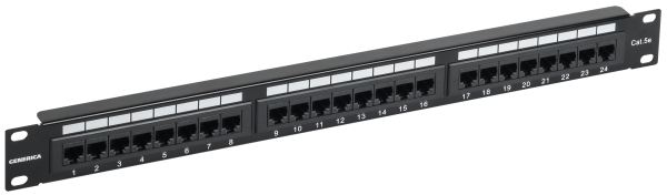Патч-панель 1U кат.5E UTP 24 порта (Krone) GENERICA
