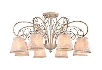 Потолочный светильник 8*E14 40Вт Белый с Золотом IP20 Lorette FR2406-PL-08-WG Freya