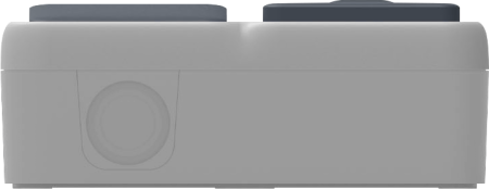 Donel W55 двойной блок накл. Роз.с защ.крышк.,+Переключатель 1-кл., серый, IP55, серия (тип) DIP55