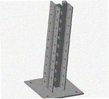 Стойка напольная (потолочная) сдвоенная СНПС200х4 УТ1,5,горячее цинкование, S4,0