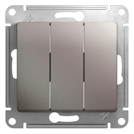 GLOSSA  Механизм выключателя СУ 3-кл 10А платина IP20 Schneider Electric