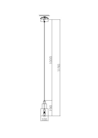 Подвесной светильник 1*E14 40Вт Серый IP20 Moke FR4006PL-01BS Freya
