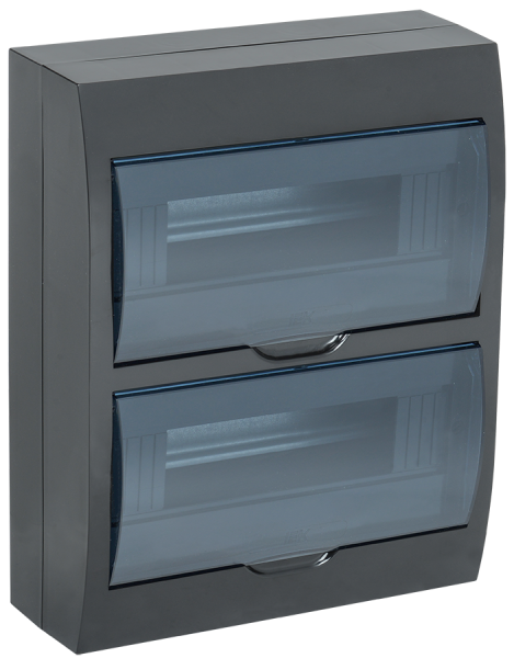 Корпус пластиковый ЩРН-П-24 IP41 черный KREPTA 3 IEK
