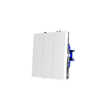 Выключатель встраиваемый Voltum S70 трехклавишный 10А, (белый глянцевый)