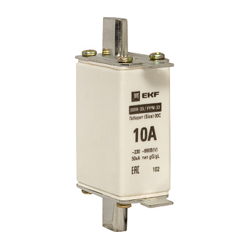 Плавкая вставка ППН-33 100/ 10А габарит 00С PROxima EKF