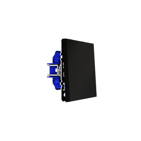 Выключатель встраиваемый Voltum S70 одноклавишный 10А, (черный матовый)