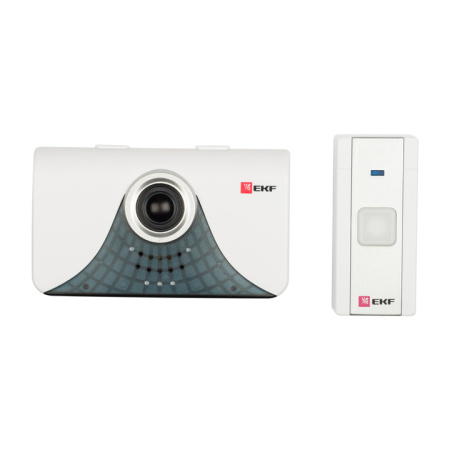 Звонок беспроводной на батарейках (черн,-бел, 20 мелод, с индик, 2х1,5В АA дист, 120м) PROxima EKF