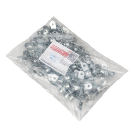 Скоба металлическая двухлапковая d14-15 мм (100 шт) PROxima EKF