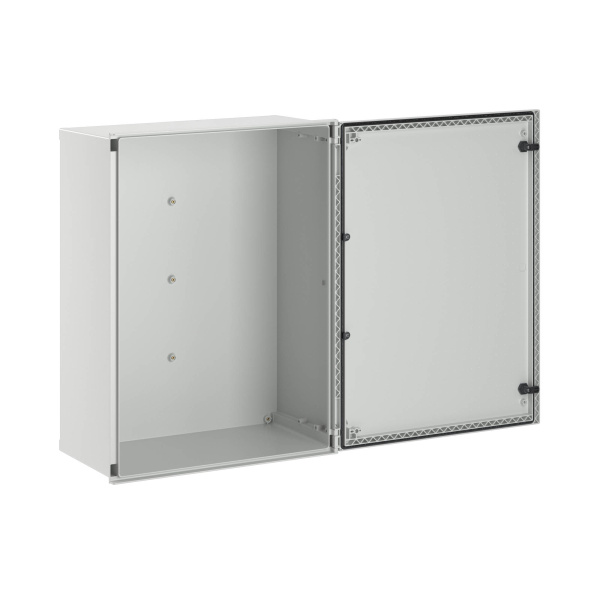 Цельный навесной шкаф из фибергласа без МП со сплошной дверью 800х600х300 (ВхШхГ) мм DKC