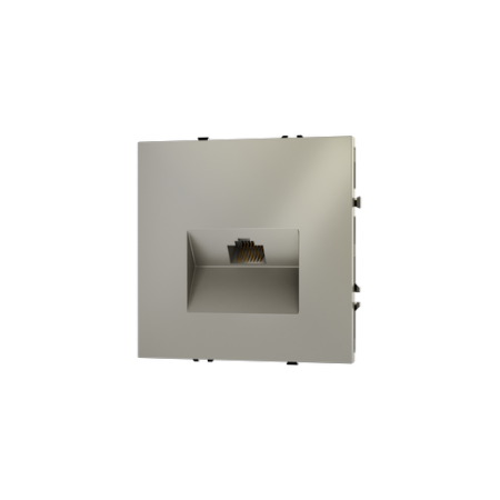 Розетка компьютерная встраиваемая Voltum S70 RJ45 КАТ.6, (шелк)