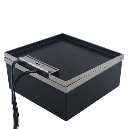 Donel Лючок в пол 18 мод. (6 мод. 45х45 мм. + 6 мод. 22.5х45 мм.) верт. установка, металл, в уровень с напольным покрытием