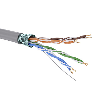 Кабель CAT 5e, F/UTP, нг(А)-HF, бухта 305м, серый DKC