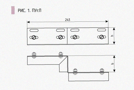 Соединитель-переходник ПУгЛ50х65 УХЛ1, оцинкованный лист S1,5