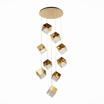 Светильник подвесной Золотистый/Прозрачный, Золотистый G9 9*5Вт SL1182.203.09 ST LUCE