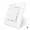 Механический проходной выключатель 1 клавиша Белый Livolo