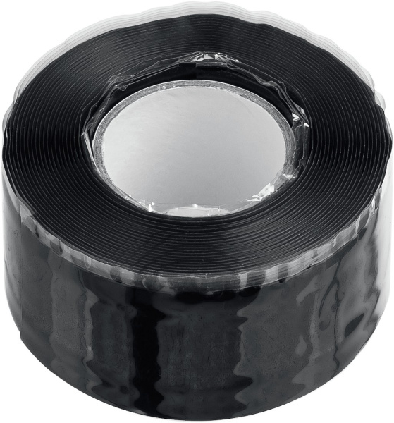 Силикон черная самослипающаяся аварийно-ремонтная лента, 3м х 25мм ЗУБР