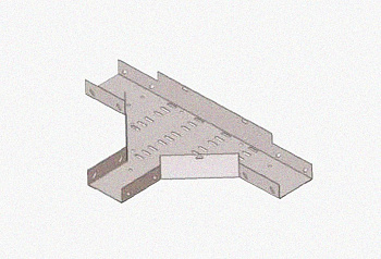 Лоток тройниковый замковый перфорированный ОТЗ 400х60 УХЛ1, горячее цинкование, S1,2