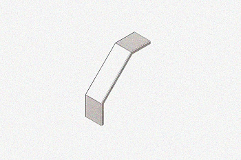 Крышка лотка замкового КЛСЗ 200х200-90 УТ1,5 для поворота трассы вниз на 90, горячее цинкование, S1,5