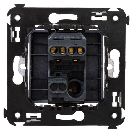 Выключатель одноклавишный в стену, "Avanti", "Закаленная сталь" DKC