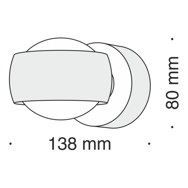 Бра 8Вт 3000K Белый IP20 Lens MOD072WL-L8W3K Technical