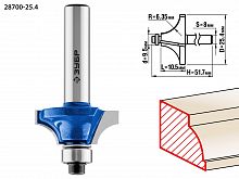 Кромочная калевочная фреза Профессионал №1, 25.4x10.5 мм, радиус 6.3 мм ЗУБР