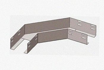 Лоток угловой замковый перфорированный КГЗ 150х150-90 УТ1,5 поворот на 90, горячее цинкование, S1,5