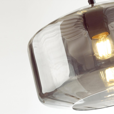 Подвес E27 60W BINGA дымчатый/черный ODEON LIGHT