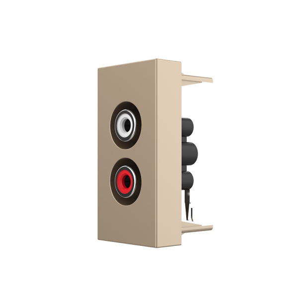 Розетка мультимедийная AUDIO RCA золотая (механизм) Livolo Розетка мультимедийная AUDIO RCA золотая (механизм) Livolo