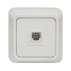 Рим Розетка Phone 1-мест, бел, EKF
