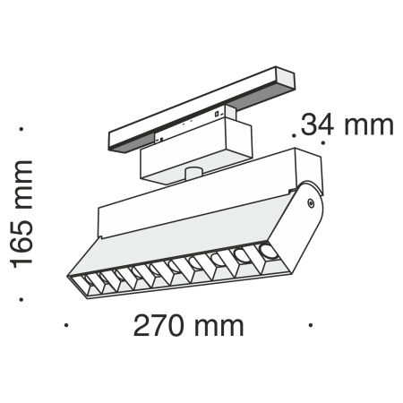Светильник трековый 20Вт 4000K Черный IP20 Points TR015-2-20W4K-B Technical
