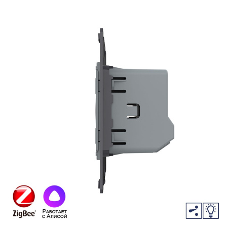 Двухклавишный проходной сенсорный диммер ZigBee (механизм) Livolo