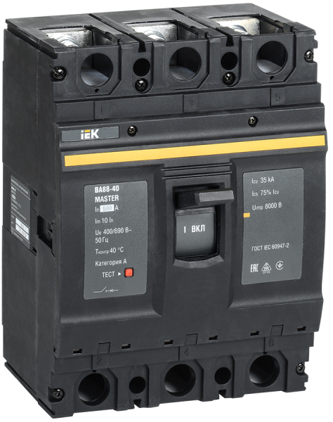 Выключатель автоматический ВА88-40 3П 500А 35кА MASTER IEK