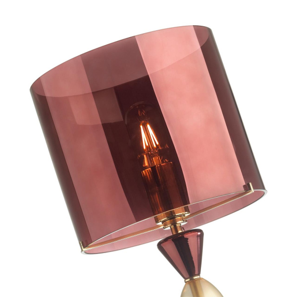Абажур для высокой лампы TOWER бордовый/стекло ODEON LIGHT