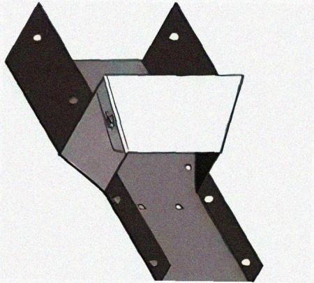 Лоток переходной замковый ЛПЗ 500х85-100х40 УХЛ1 горячее цинкование, S1,5